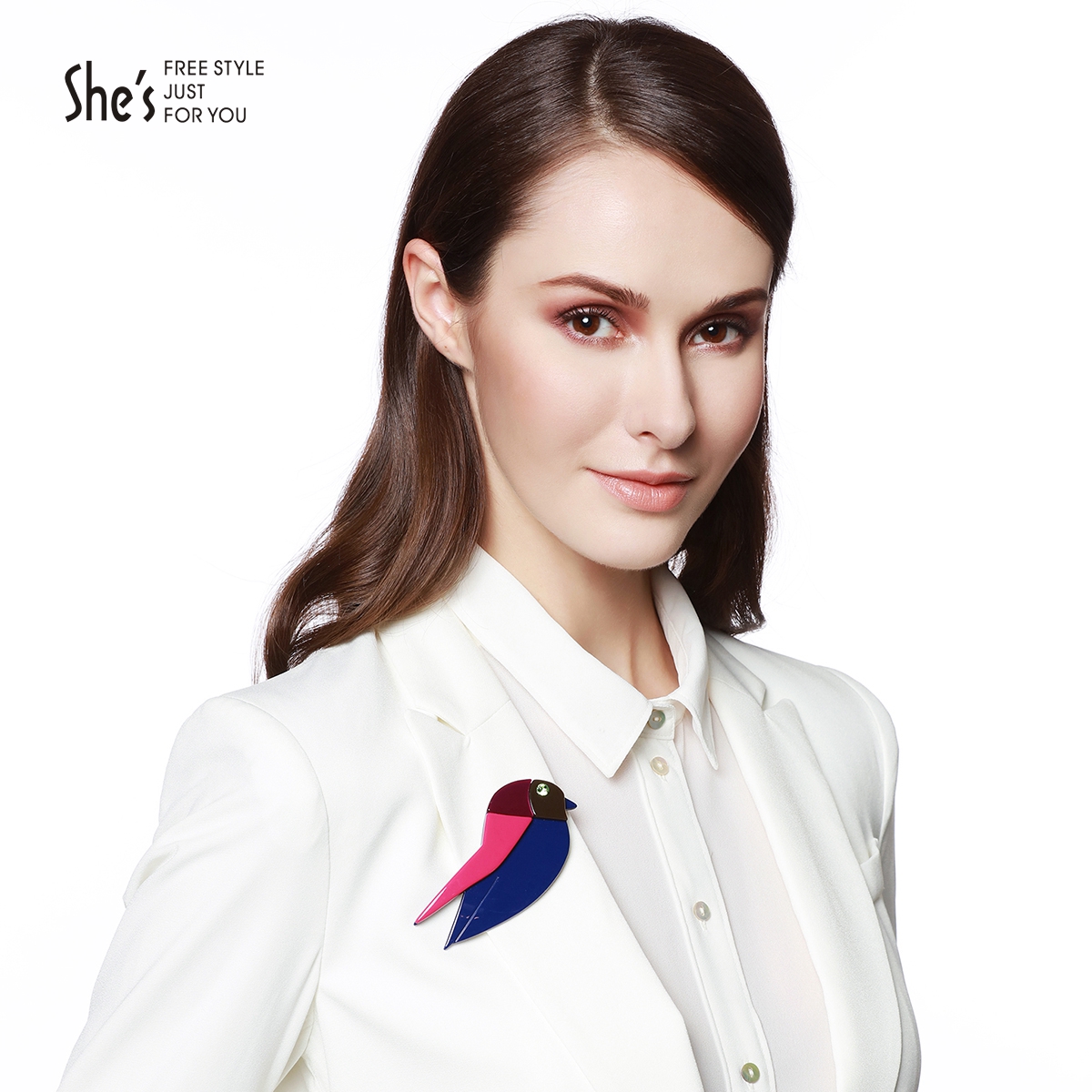 Broche femme SHES en fiche Acétate - Ref 1187573 Image 5