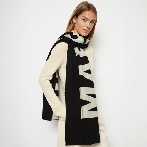 瑞典MOP撞色字母数字长围巾男女