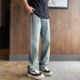 秋冬主推美式高街痞帅cleanfit弹力微宽松直筒牛仔裤男潮6601P55，男装牛仔裤，星座1102