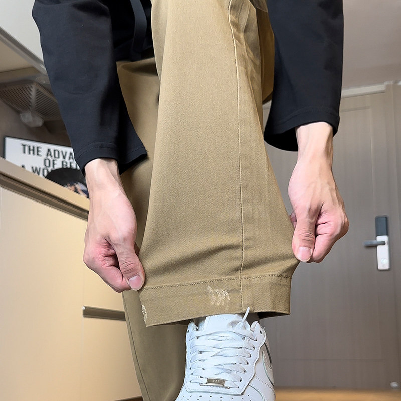 抖音美式做旧破坏直筒工装裤男伐木裤休闲裤K1006P6598,男装工装外套,星座1102