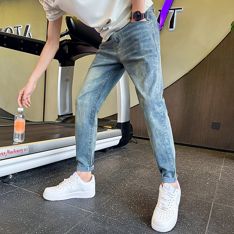 常年现货牛仔裤男百搭潮牌修身小脚2025秋季新款休闲裤子136P55，男装牛仔裤，星座1102