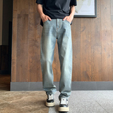 秋冬主推美式高街痞帅cleanfit弹力微宽松直筒牛仔裤男潮6601P55，男装牛仔裤，星座1102