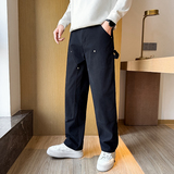 抖音双膝伐木工装裤休闲宽松直筒裤百搭水洗裤子男K1007P65，男装工装外套，星座1102