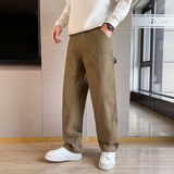 抖音双膝伐木工装裤休闲宽松直筒裤百搭水洗裤子男K1007P65，男装工装外套，星座1102