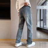 四季款牛仔裤男潮牌复古休闲百搭宽松显瘦弹力直筒长裤子185P65，男装牛仔裤，星座1102