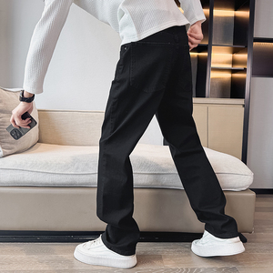 秋冬主推 社会小伙痞帅cleanfit弹力微宽松直筒牛仔裤男潮6608P55图片