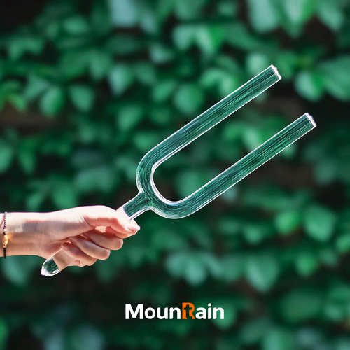 水晶音叉透明磨砂镀金款