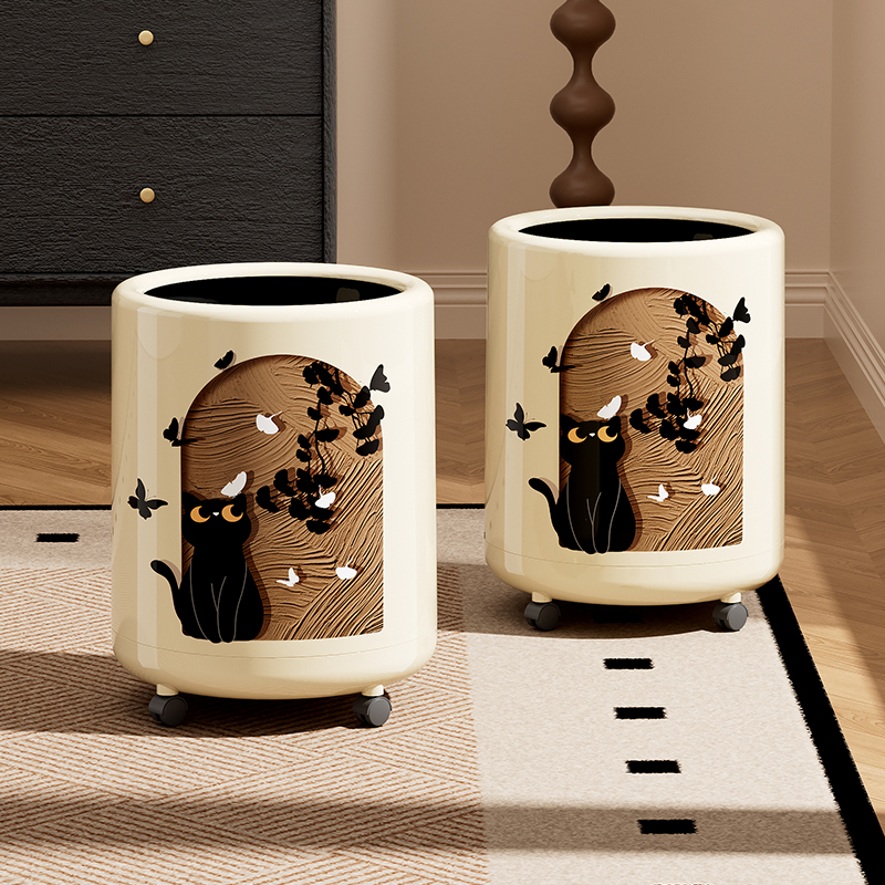 垃圾桶家用客厅轻奢高档创意复古