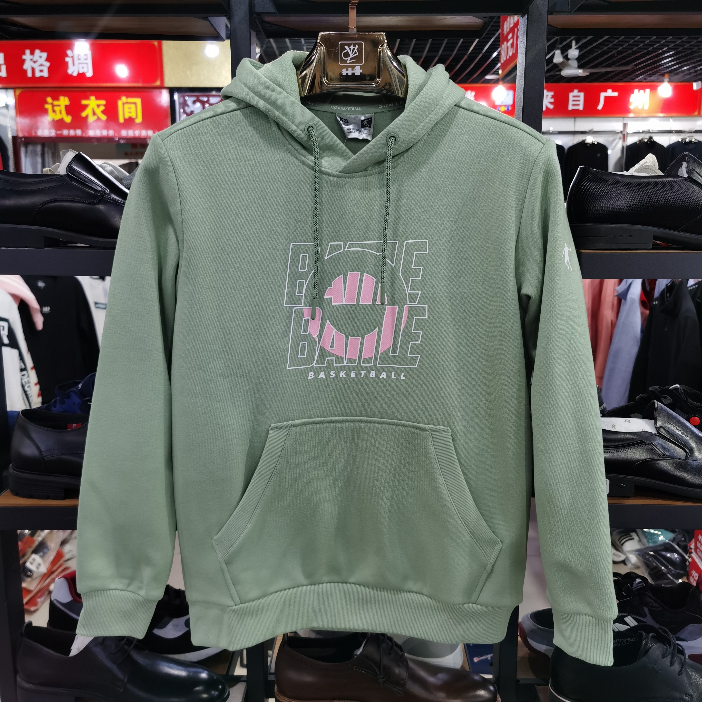 乔丹秋冬款正品男连帽加绒加厚卫衣保暖休闲运动上衣AWD13212109