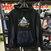 潮针织上衣F614921 连帽套头卫衣牛仔布拼色时尚 匹克正品 男春秋款