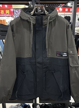 乔丹质燥正品男秋冬梭织风衣休闲运动宽松版防风上衣LFD11223098R