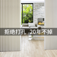 日式免安装折叠门推拉门免打孔客厅厨房隔断卫生间隐形移门开放式