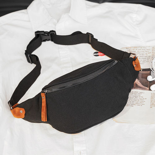 新款帆布腰包胸包韩版男士胸包