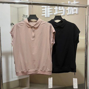 女装 菲玛掂251180正品 速干显瘦POLO领套头衫 2025夏季 气质T恤 新款