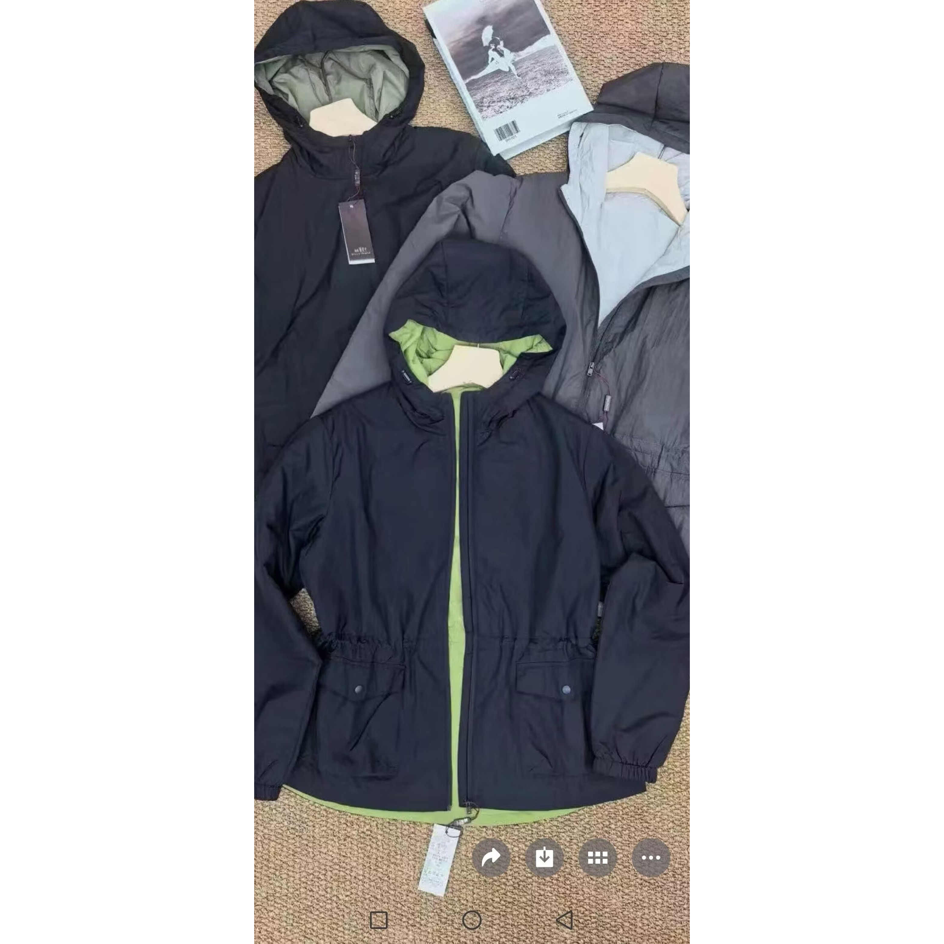 鑫娅丽贝卡MR26093正品2026秋款季新休闲连帽薄棉服两面穿外套女