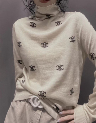 衣唯硕秋冬高领长袖针织打底衫女