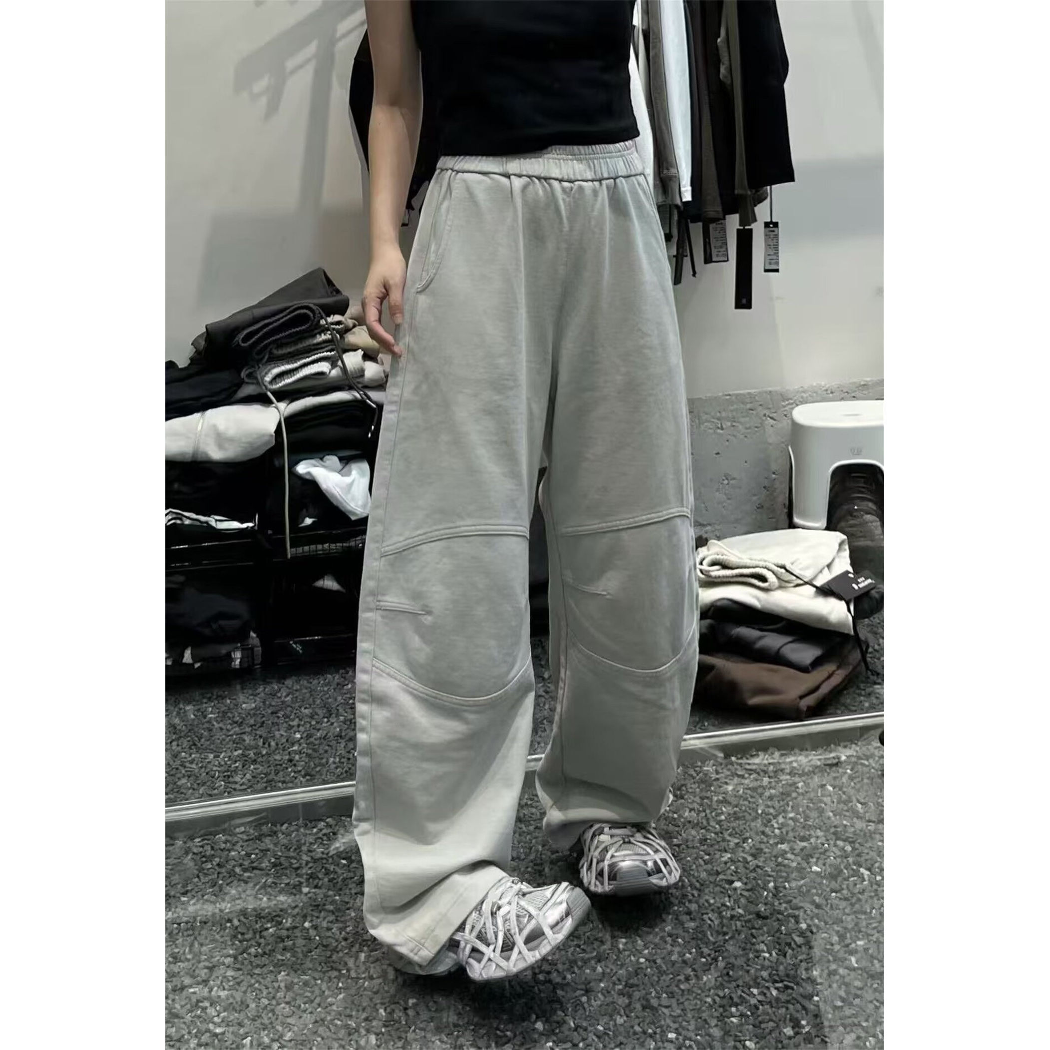 静雅家83349正品2026春季新款休闲百搭香蕉裤弯刀裤卫裤女长裤