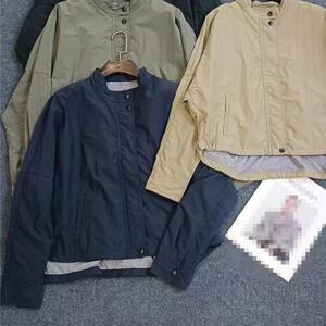 丽贝卡MR24036正品2024秋季新款立领拉链长袖宽松百搭休闲外套女