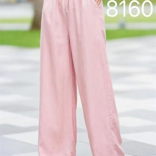 麻浅8160正品2026春夏新款休闲百搭宽松直筒阔腿亚麻裤子女