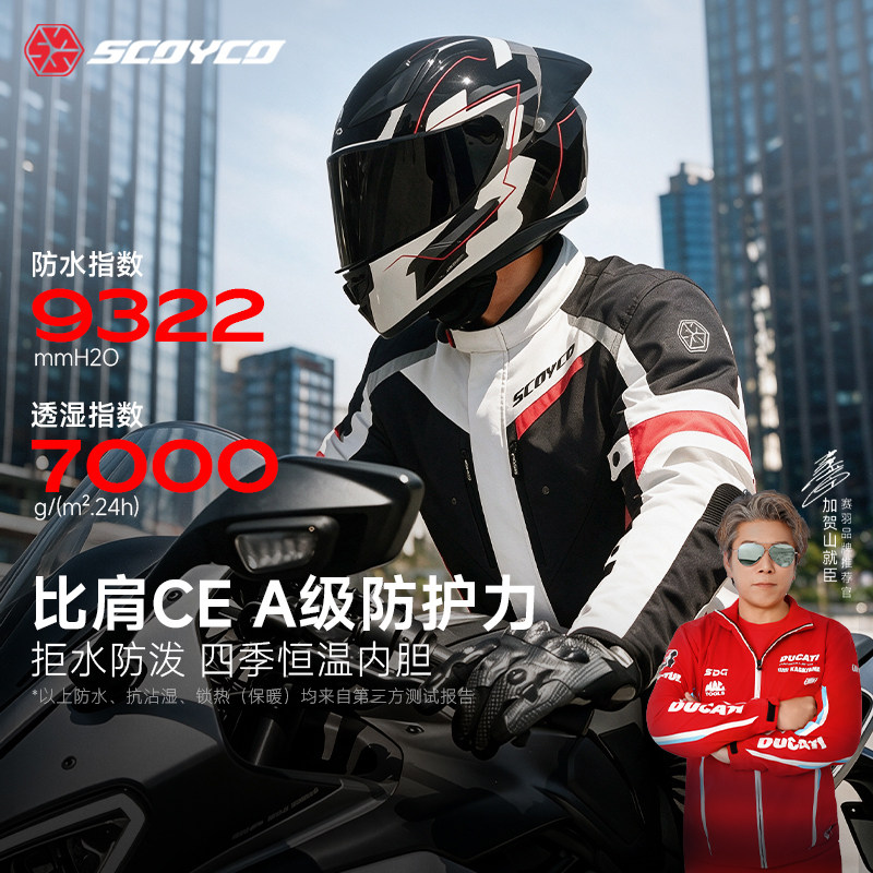 赛羽摩托车骑行服CE级防护防摔防风保暖防水机车服拉力服秋冬四季