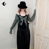 AnnoMundi创世纪元 外套 复古V领抽绳针织开衫 原创设计 烟波浩渺