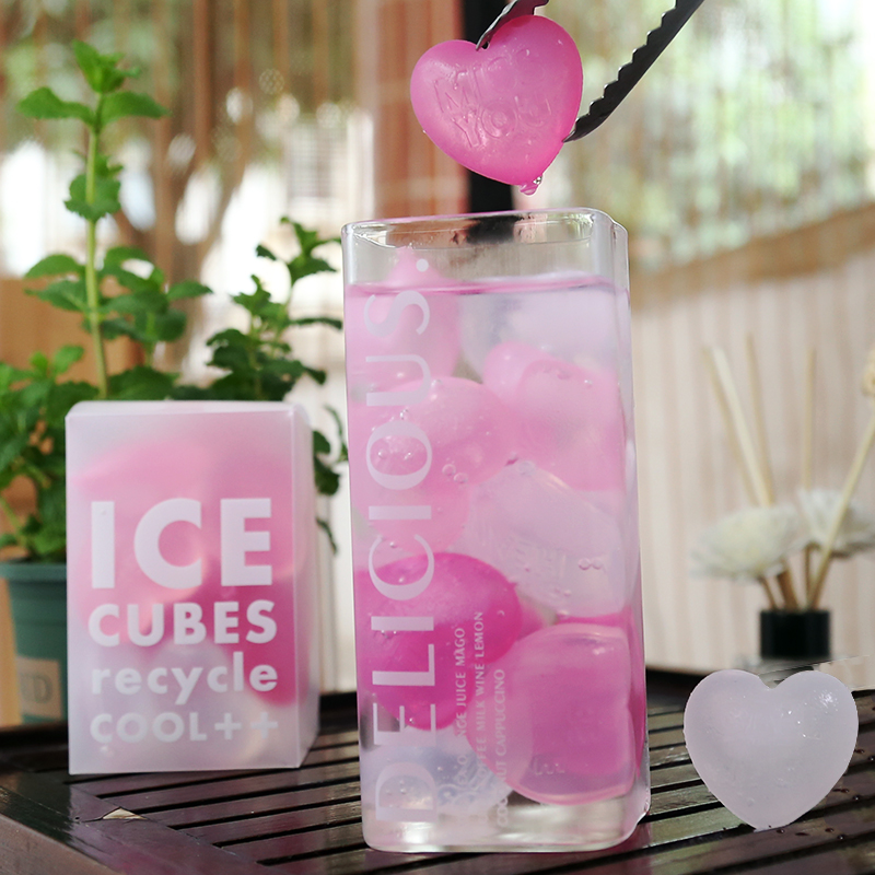 冰箱创意食品级速冻塑料爱心冰粒威士忌冰酒石冰格冰块模具可循环