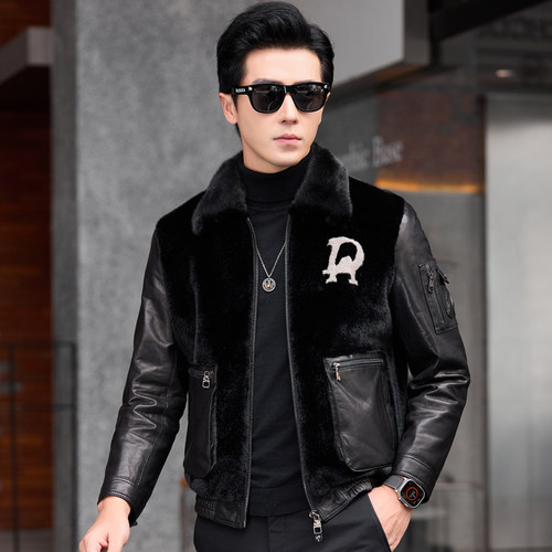 貂皮其它山羊皮皮衣皮草翻领貂