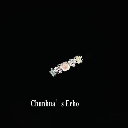 古着多巴胺彩钻小花戒指