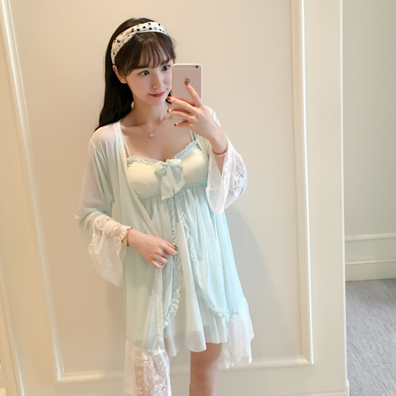 Spring and summer lady pajamas Sternum Two piece set camisole Sweet court princess modal Jacobs pajamas Nightdressin the Lingerie/Men's underwear/Tracksuit , Lingerie  category - from Buy2taobao.com to provide professional Taobao agent buy service