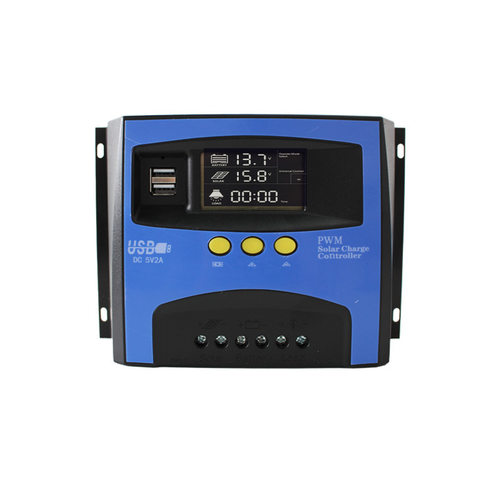 太阳能PWM充电太阳能控制器自动识别12V24V36V48V带USB充电控制器