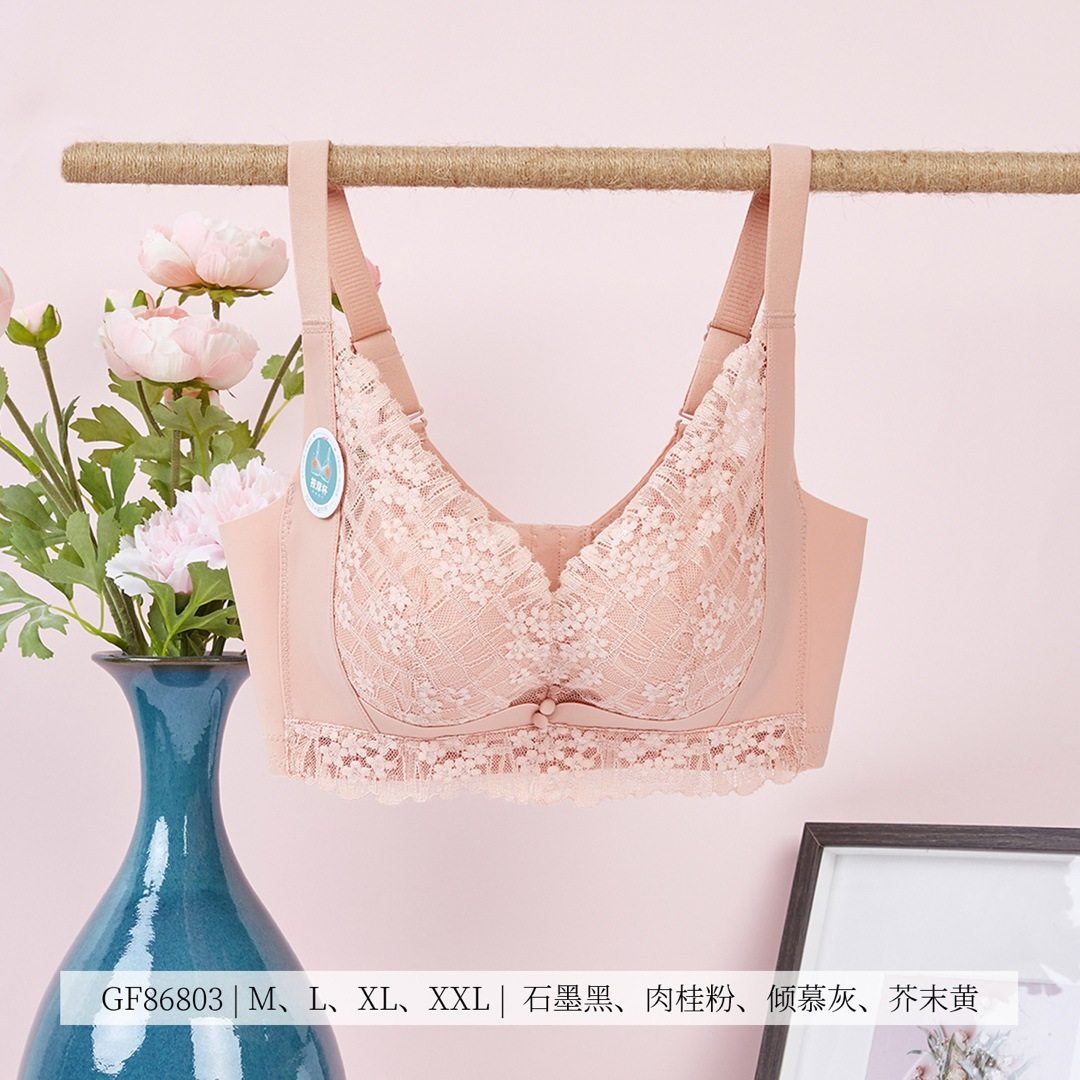 古妃性感无钢圈聚拢显大文胸内衣