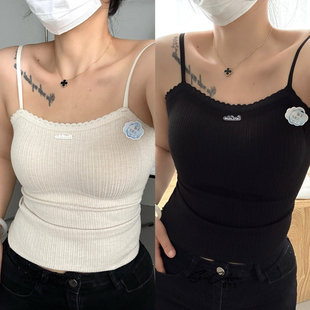 黛美芮新品 背心女2552 磨毛无磁云氧衣无痕中厚固定杯细吊带抹胸式