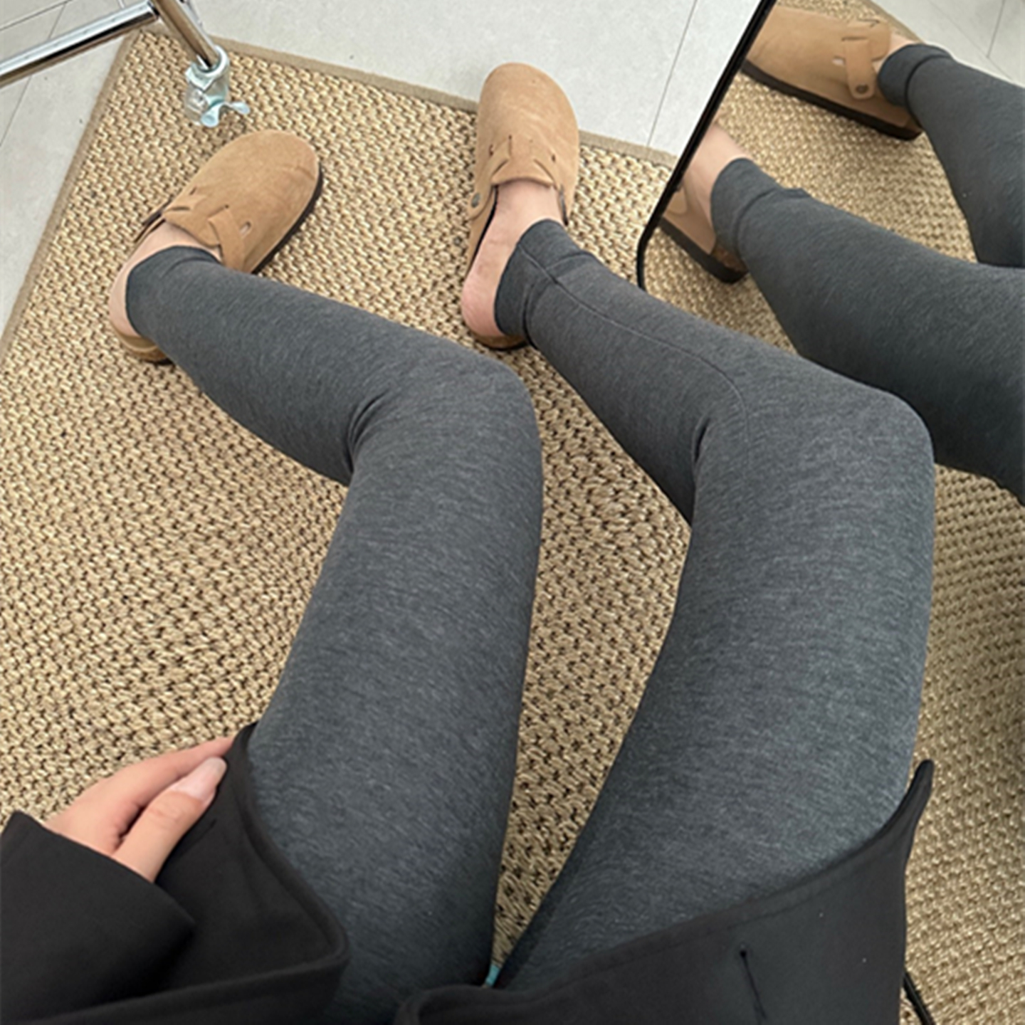 黛美芮中厚可外穿塑身打底健康裤