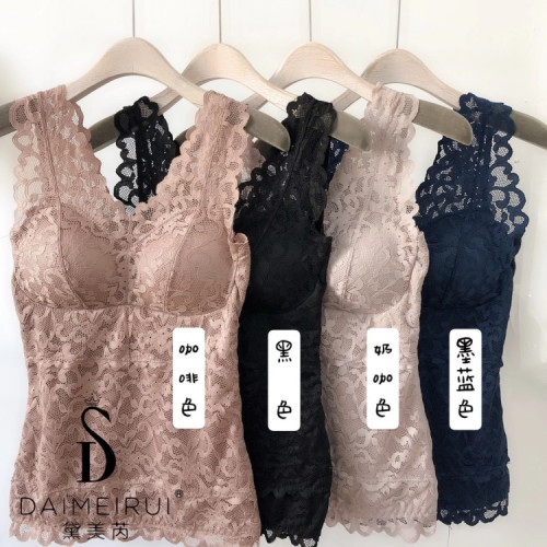 全蕾丝新款盒装塑身保暖小背心女