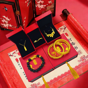 订婚结婚三金仿真首饰套装仿真黄金五金套装新娘项链戒指手链手镯