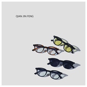 韩版 明星权志龙同款 复古小框黄色墨镜欧美网红嘻哈原宿小脸太阳镜