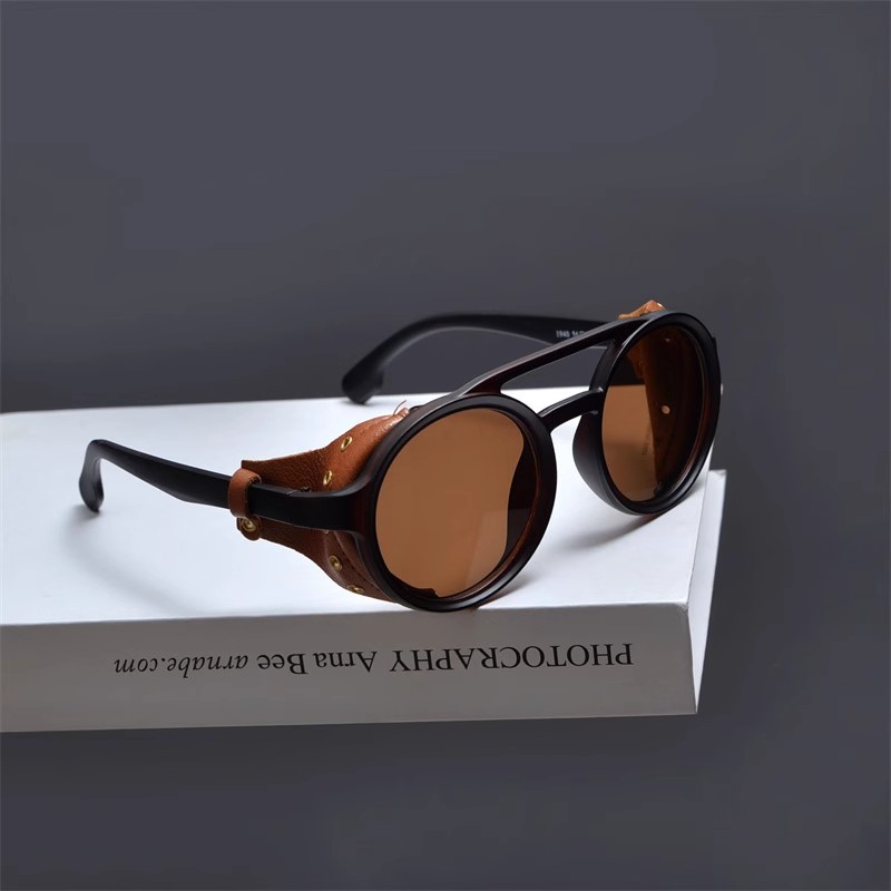 遮阳圆形复古男女朋克风太阳眼镜