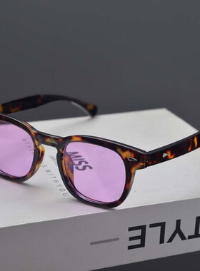 欧美复古时髦方形米钉太阳眼镜潮