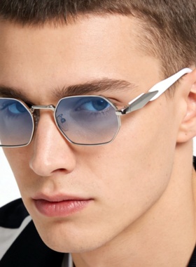 欧美复古金属朋克多边形太阳眼镜