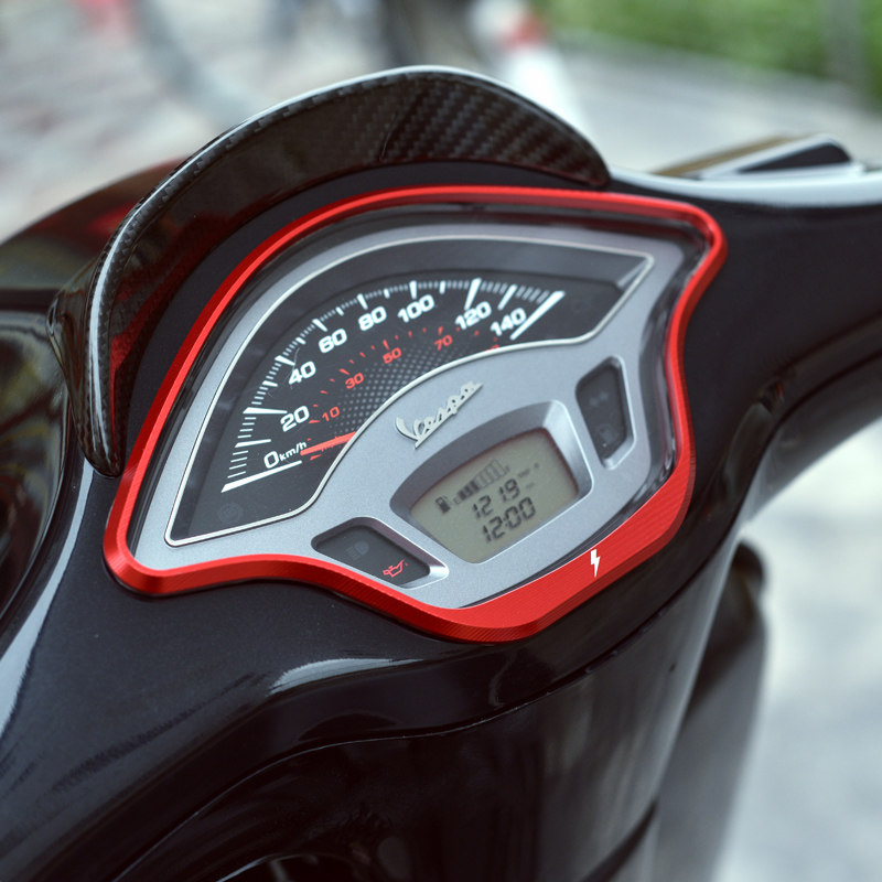 春天冲刺VESPA150 125摩托车改装仪表框黑化仪表边框黑色仪表盘