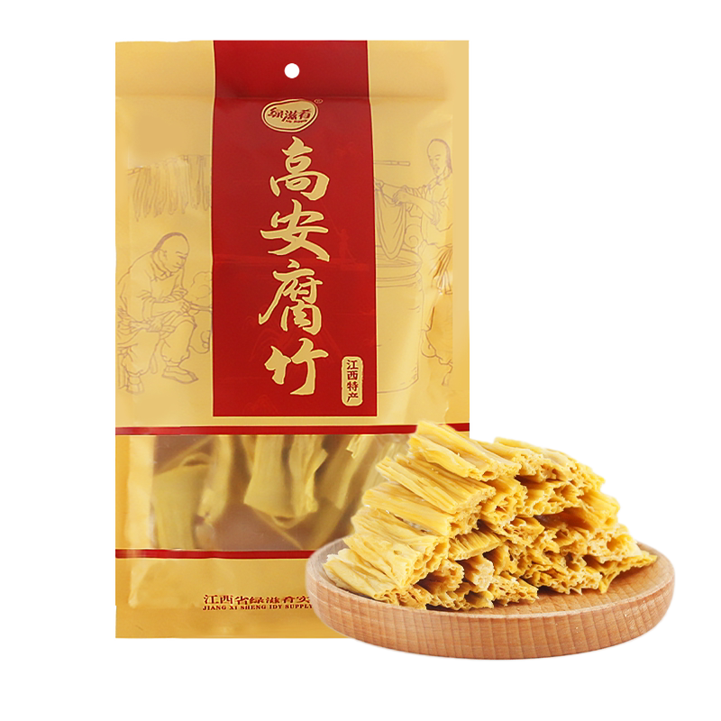 绿滋肴江西特产黄豆制品干货火锅头浆豆腐皮传统食品高安腐竹227g