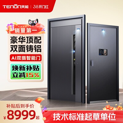 亚太天能精雕铸铝装甲智能门