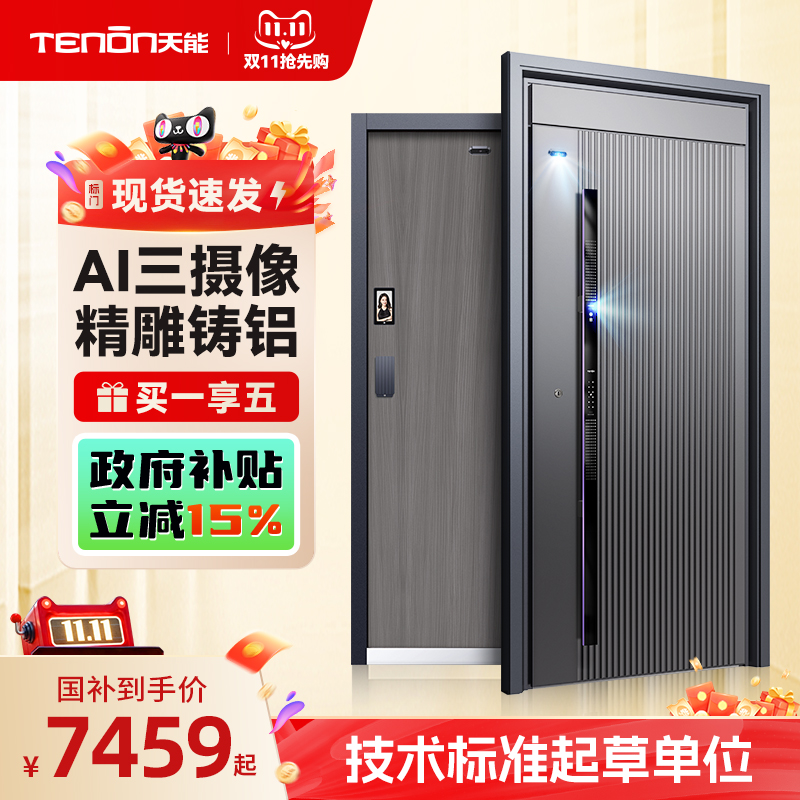 亚太天能精雕铸铝智能入户门