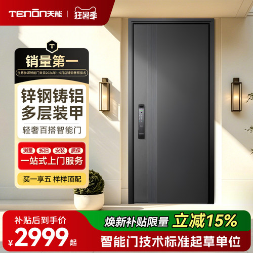 亚太天能装甲智能门防盗入户门