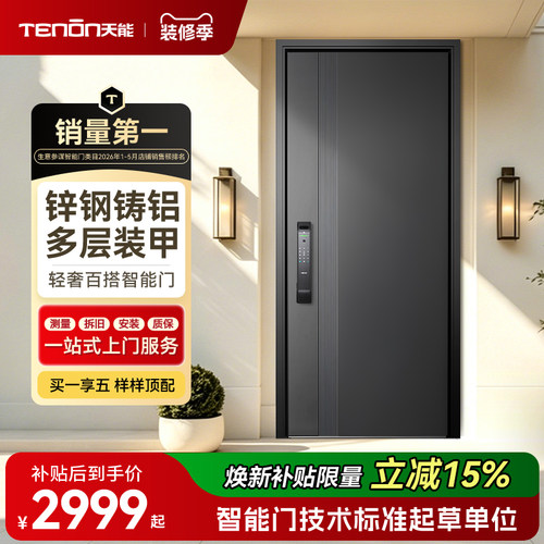 亚太天能装甲智能门防盗入户门