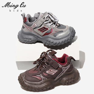 明璐儿童加绒运动鞋2025年冬季保暖男童鞋子女童二棉鞋学生跑步鞋