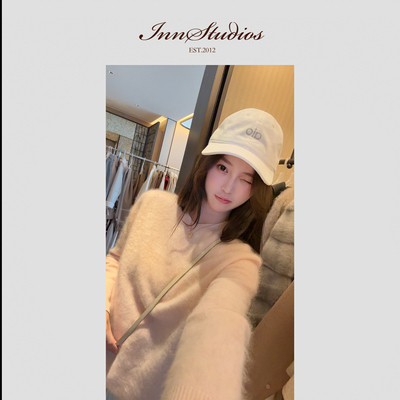 Innstudios 软软糯糯粉色拉毛针织衫拉毛羊毛羊绒混纺上衣