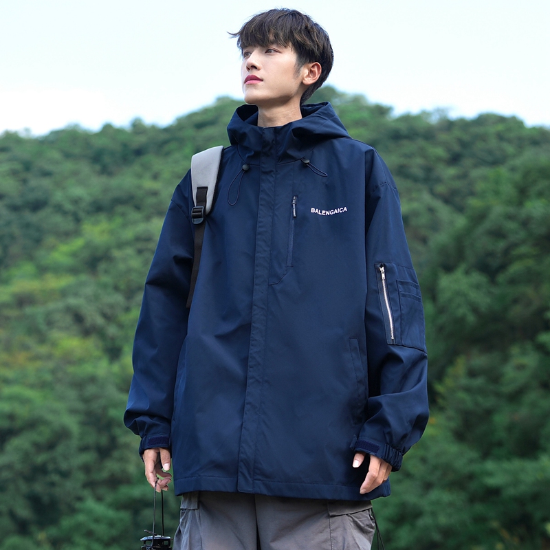 男士外套春秋2024新款潮牌宽松防风秋季衣服工装痞帅登山飞行夹克