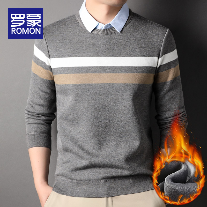 罗蒙男士针织衫毛衣2023新款