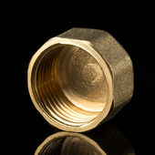 天一金牛 管帽4分6分1寸管件接头 全铜内丝堵冒内牙堵头外丝闷头